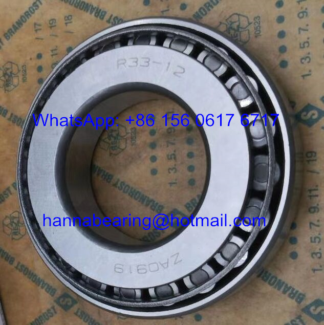 R33-12 Auto Gearbox Bearing / Tapered Roller Bearing 33x63x15.3mm