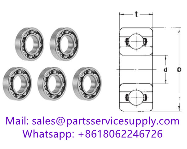 R155 (Alt P/N:R1-5532) Open Type Miniature Bearing Size 5/32x5/16x7/64 inch