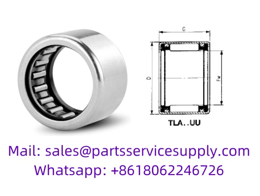 TLA2516UU (Interchange P/N: HK2516-2RS, FJTT-2516) Shell Type Needle Roller Bearing