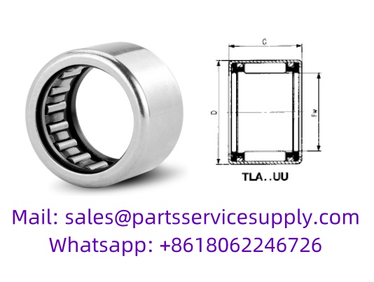 TLA3016UU (Interchange P/N: HK3016-2RS, FJTT-3016) Shell Type Needle Roller Bearing