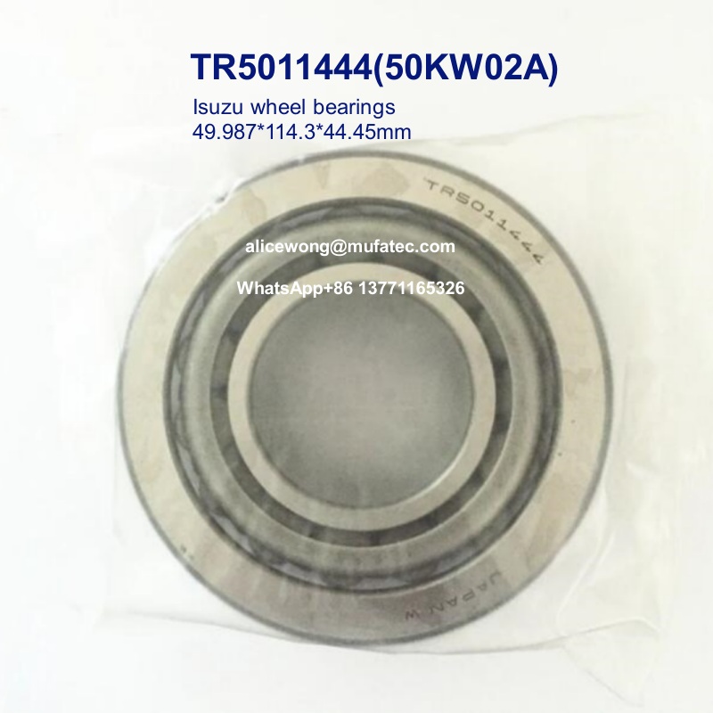 TR5011444 50KW02A Isuzu wheel bearings inch taper roller bearings 49.987x114.3x44.45mm