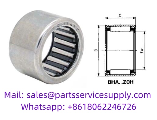 BAH117ZOH Drawn Cup Needle Roller Bearing (Interchange P/N: SCH117)