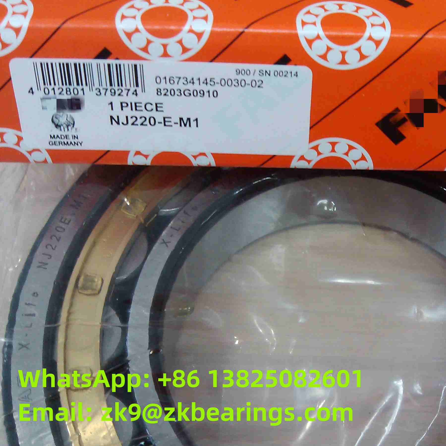 NJ220-E-XL-M1 Single Row Cylindrical Roller Bearing 100x180x34 mm