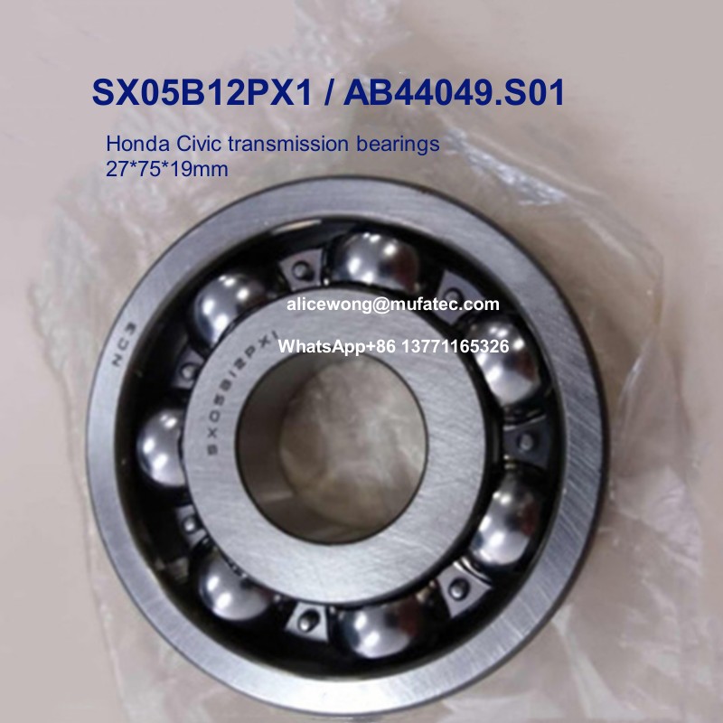 SX05B12PX1 SX05B12 AB44049.S01 Honda Civic gearbox bearing 27x75x19mm