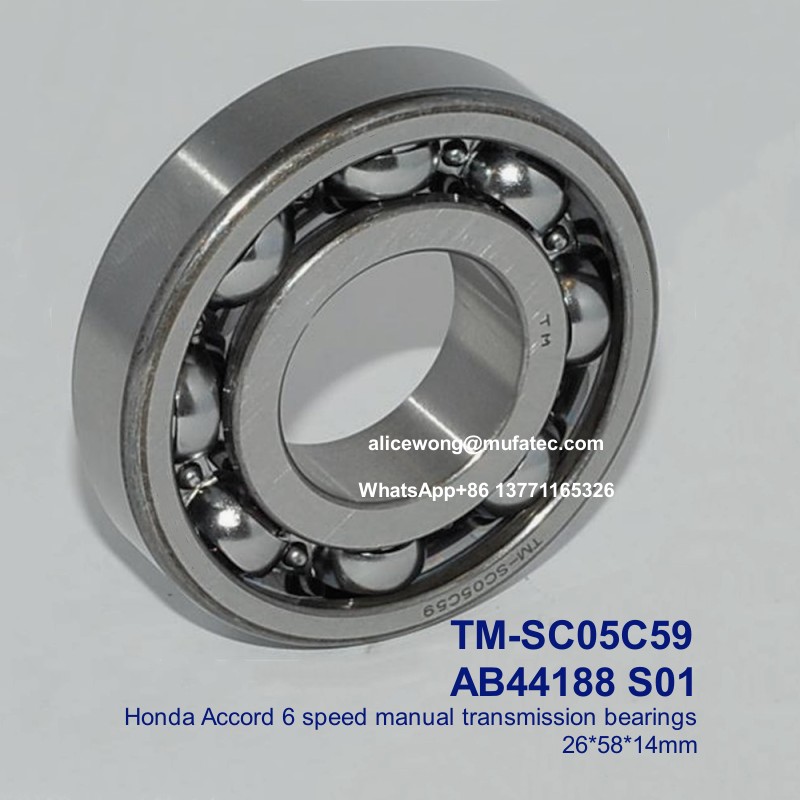 TM-SC05C59 SC05C59 AB44188 S01 Honda Accord 6 speed manual transmission bearings 26x58x14mm