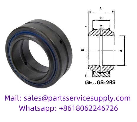 GE45GS-2RS Sealed Spherical Plain Bearing (Alt P/N: GE45FO-2RS, GEH45ES-2RS, GEH45ES.2RS)