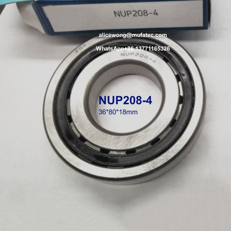 NUP208-4 auto gearbox bearings special cylindrical roller bearings for car repairing and maintenance 36*80*18mm