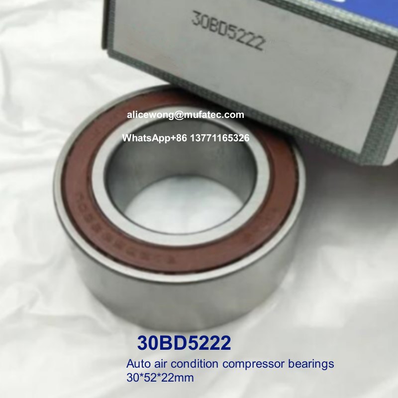 30BD5222 auto air condition compressor bearings double row ball bearings 30*52*22mm