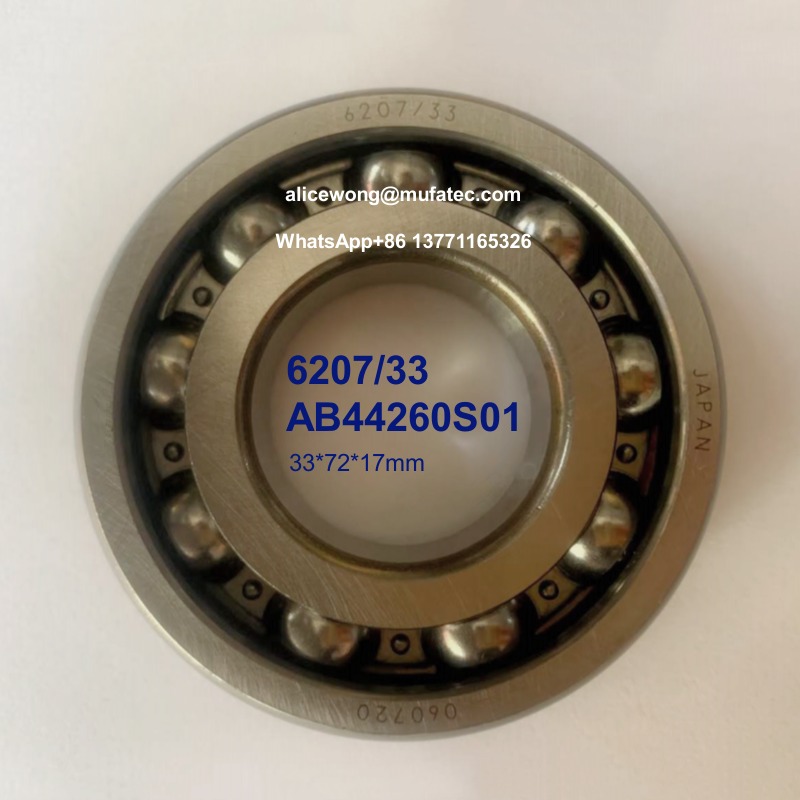 6207/33 AB44260S01 automotive gearbox bearings special ball bearings 33*72*17mm