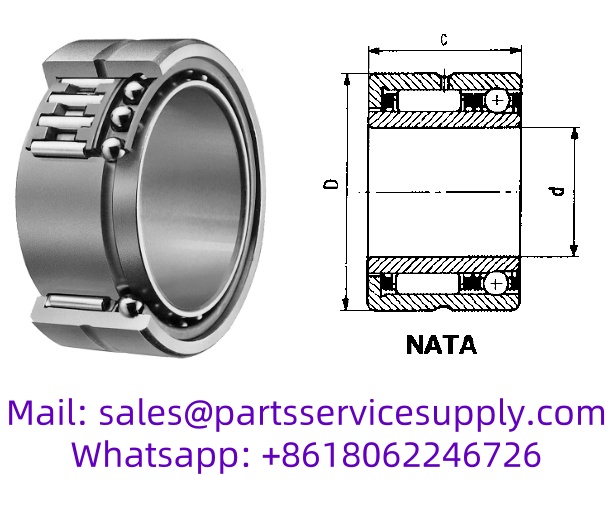 NATA5906 (Alt P/N: NKIA5906) Needle Roller Bearings with Angular Contact Ball Bearing