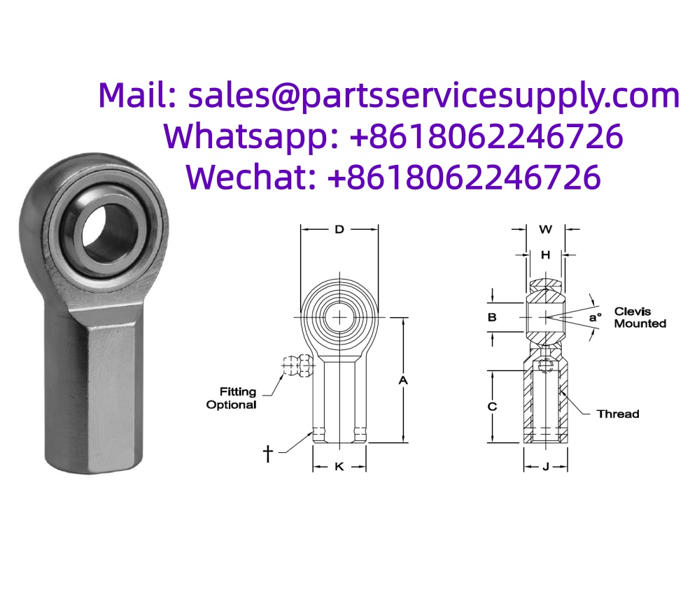 KW-10 Rod End (Shaft Dia: 0.625 Inch)
