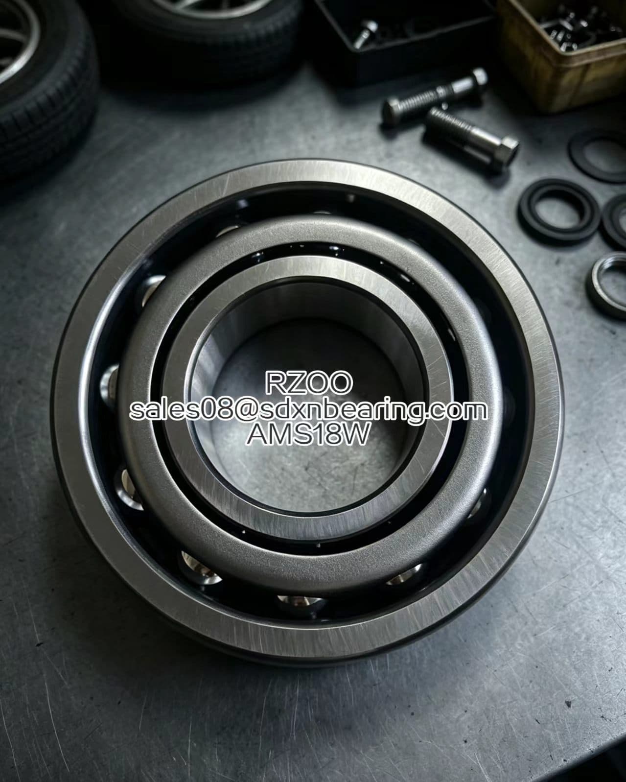 AMS18W Bearing-Single row angular contact ball bearing -57.15x127x31.75mm