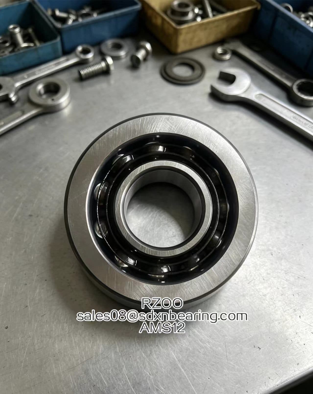 AMS12 Bearing-Single row angular contact ball bearing -38.1x95.25x23.81mm