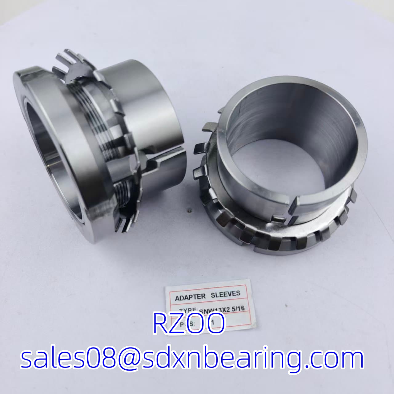 SNW 13X2.5/16 Adapter sleeve with AN or N lock nut and W lock washer, inch dimensions