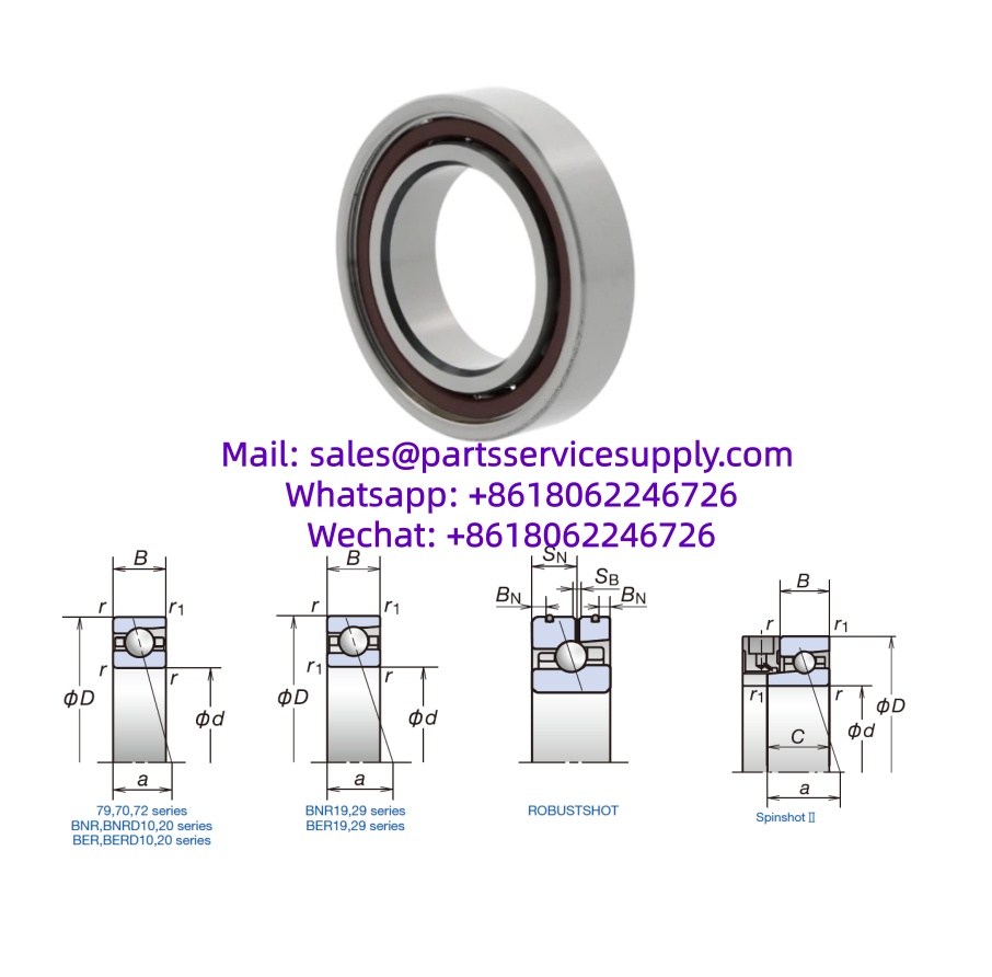55BER19E Angular Contact Ball Bearing (Size: 55x80x13mm)