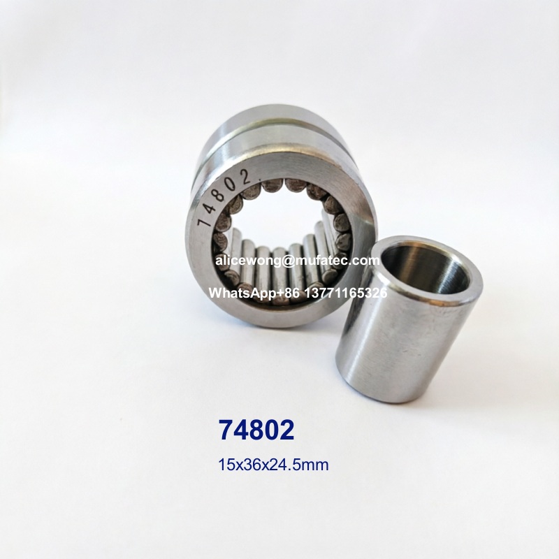 74802 15x36x24.5mm textile machine bearings full complement nedle roller bearings