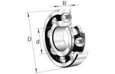 16010 Deep groove ball bearings 50×80×10mm