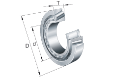Tapered roller bearings T2EE040 40*85*33mm