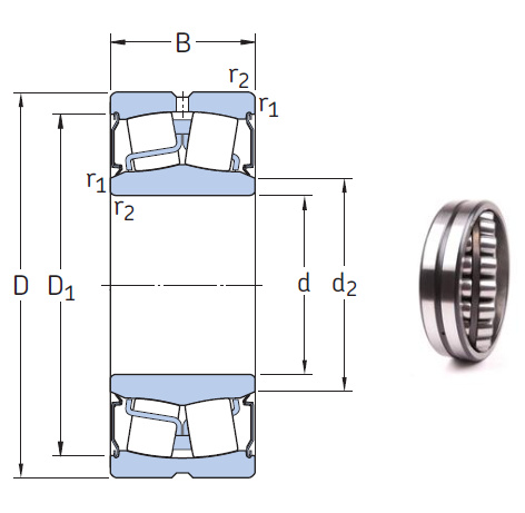 BS2-2215-2CS the most novel spherical roller bearing 75*130*38mm