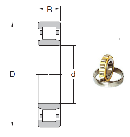 NU 414 Cylindrical Roller Bearings 70*180*42mm