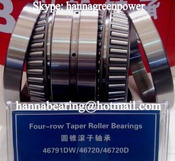 46791DW/46720/46721D Inch Four Row Taper Roller Bearing 165.1x225.425x168.275mm