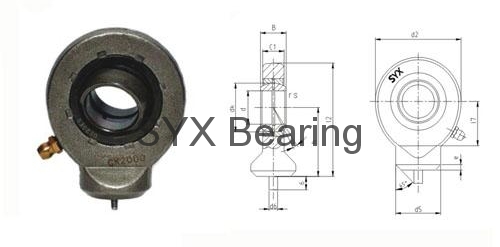 Hydraulic rod end bearing GK15DO