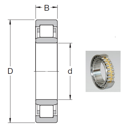 NU 319 ECP Cylindrical Roller Bearings 95*200*45mm