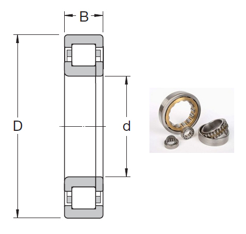 NUP 218 ECP Cylindrical Roller Bearings 90*160*30mm
