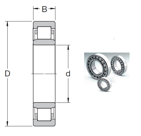 NU 2318 ECP Cylindrical Roller Bearings 90*190*64mm