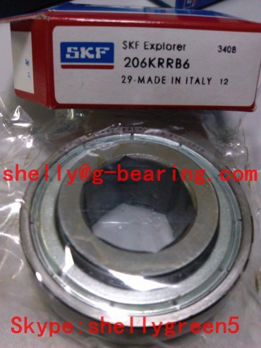 206KRRB6 Hexagonal Agricultural Ball Bearing 25.4×62×24mm