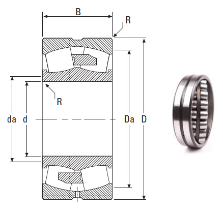 High precision and good price 22208YM spherical roller bearing40*80*23mm