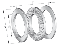Axial cylindrical roller bearings 89416-M 80x170x54mm