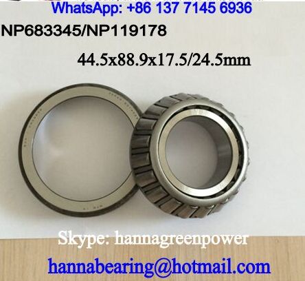 NP683345 Tapered Roller Bearing 44.45x88.9x17.5/24.5mm