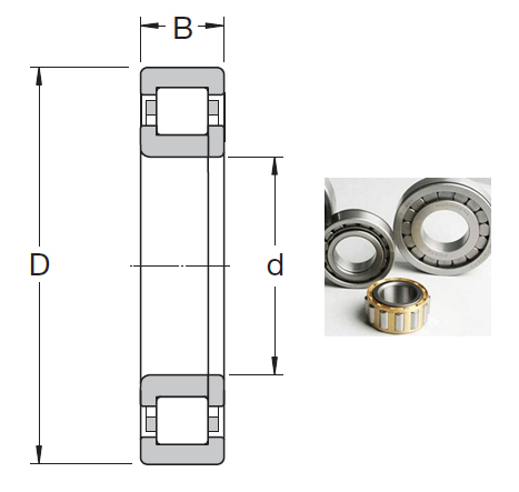 NUP 2212 ECML Cylindrical Roller Bearings 60*110*28mm