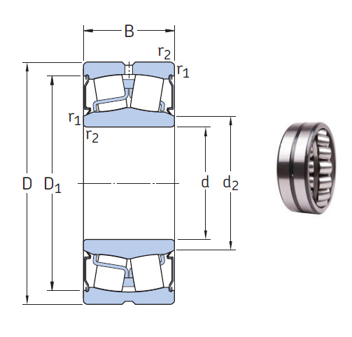23022-2CS the most novel spherical roller bearing 110*170*45mm