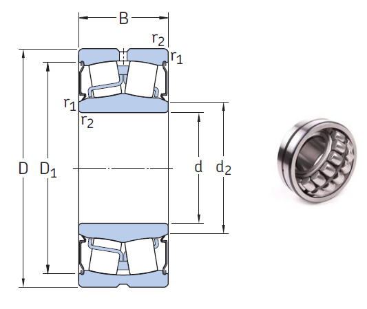 BS2-2211-2CS the most novel spherical roller bearing 55*100*31mm