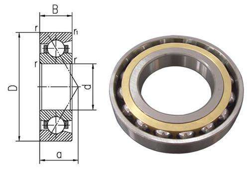 3207B Angular contact bearing 35x72x27mm