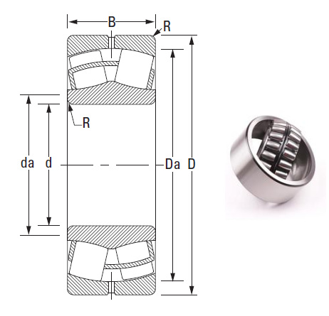 the most novel spherical roller bearing 24122CJ 110*180*69mm