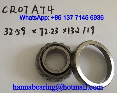 CR07A74 Automobile Taper Roller Bearing 32.59x72.23x19mm