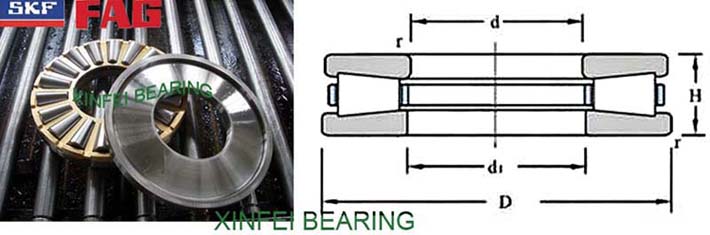351148B Tapered roller thrust bearings 220X500X125mm