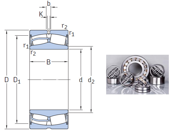 24028-2CS2/VT143 the most novel spherical roller bearing 140*225*85mm