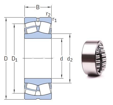 22244 CCK/W33 the most novel spherical roller bearing 220*400*108mm