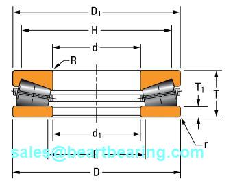 E-2054-G thrust tapered roller bearing, type TTHDFL