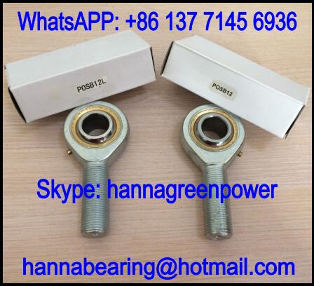 POSB7 Right Hand Rod End Bearing with Male Thread 11.112x28.58x68.28mm