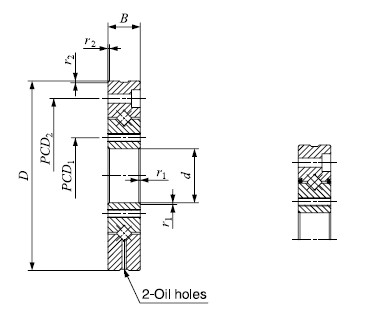 CRBF 8022 AT Thin-section Crossed Roller Bearing