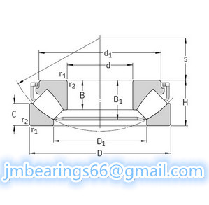 293/1600 EF Spherical Roller Thrust Bearings 1600x2280x408mm