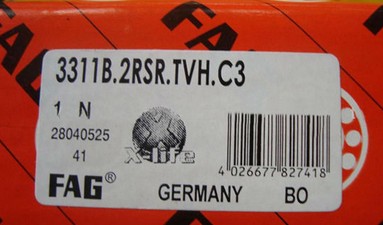3311B.2RS.TVH.C3 Angular contact ball bearing 55x120x49.2mm