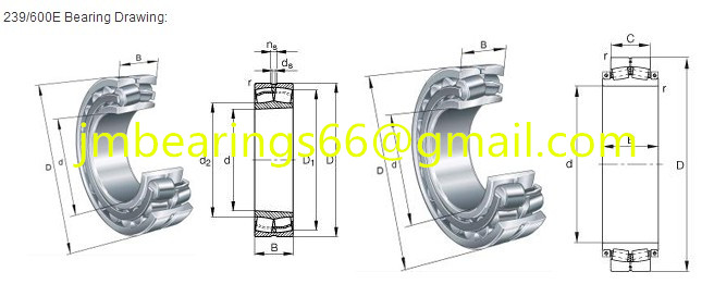 239/600E Spherical Roller Bearings 600x800x150mm