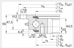 I.1100.32.00.C Slewing Bearing with internal gear 812x1100x90mm