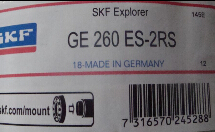 GE260 ES-2RS bearing 260x370x150mm